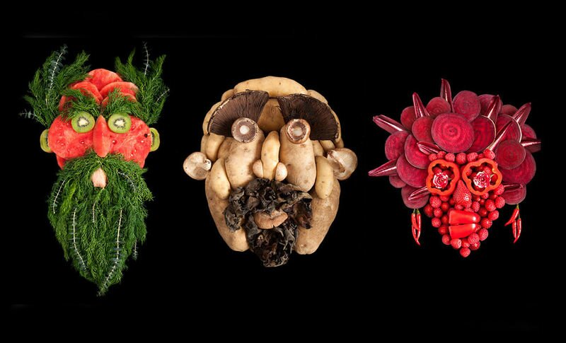 Portraits made of Vegetables-vitalmag